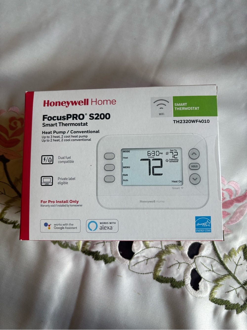 Smart thermostat-Honeywell FocusPro S200